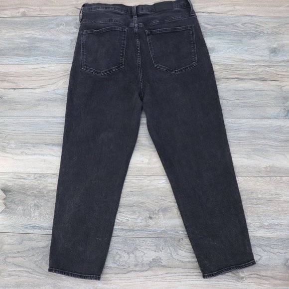 MADEWELL Classic Straight High Rise Denim Jean : Black 31 W Sz 10 - 12 - Picture 11 of 14
